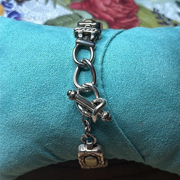 Brighton Nantucket Silver & Gold Watch AS IS - Picture 6 of 11